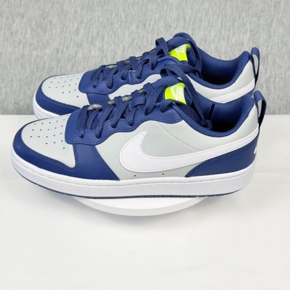 Nike Court Borough Low 2 Midnight Navy Wolf Grey Volt BQ5448-016 7Y Womens 8.5 - Picture 11 of 16
